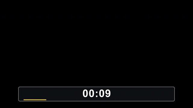 1 Minute In 30 Seconds Corporate Keynote Webinar Presentation Timer Overlay 60 Sec Lower Third Bar In 4K UHD Alpha Transparent Background