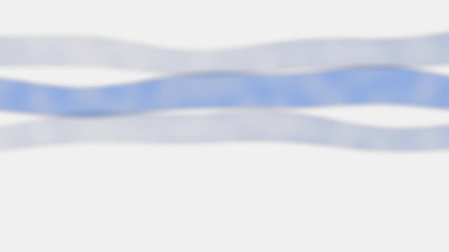 Horizontal Blue And White Wavy Lines Flowing Continuously Across A Bright White Background