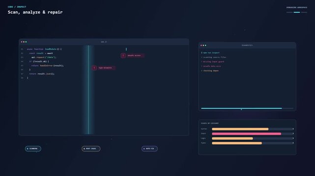 Software Developer Writing Code on Computer Screen