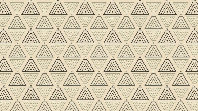 Vintage Triangle Lattice Retro Pattern