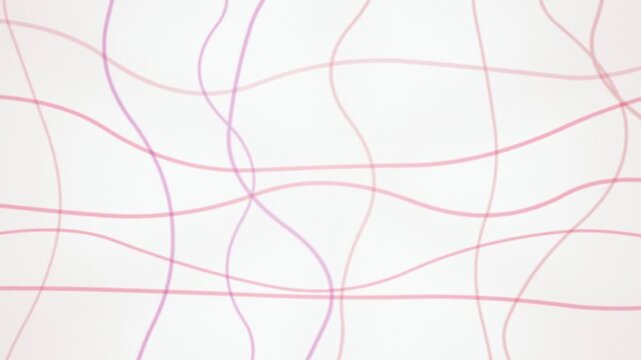 Pink wavy line threads flowing seamless loop motion background