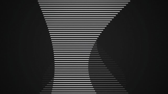 Horizontal white scanlines tapered shield seamless loop background
