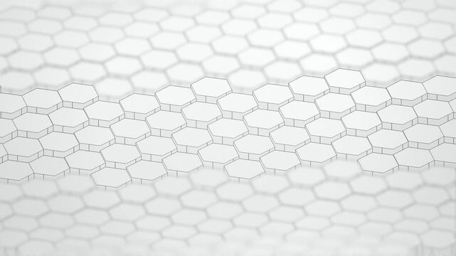 Hexagonal grid tiles focal shift seamless loop background