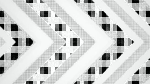 Monochrome chevron halftone pattern moving seamless loop background