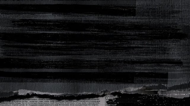 Dark Espionage Abstract Background with Torn Classified Document Paper, Photocopy Grunge Textures and Redacted Text