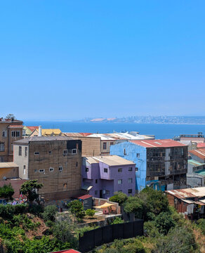 cityscape skyline houses Valparaiso, Chile