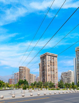 Plaza Peru buildings modern Santiago