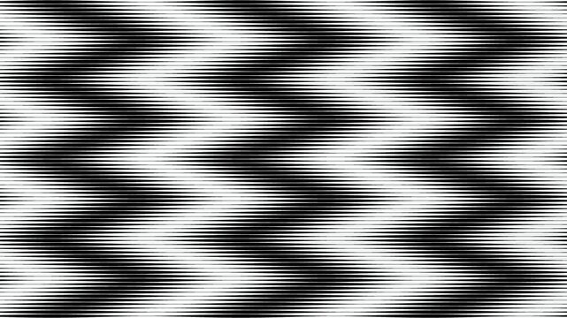 Optical illusion zigzag chevron black and white seamless loop