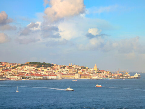 River cityscape skyline  Lisbon, Portugal