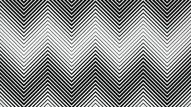Black and white chevron optical illusion seamless loop background