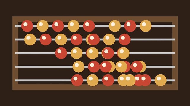 Wooden abacus beads sliding counting