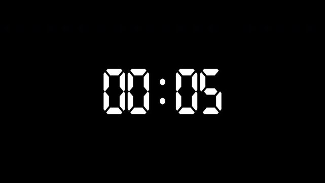 10 Second Digital Countdown Timer