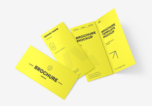 Tri Fold Brochure Mockup Template