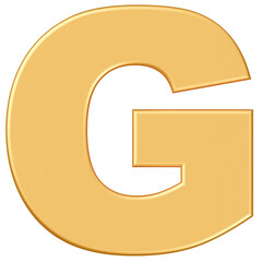 3D素材_アルファベット_G_黄色 © 四ッ谷