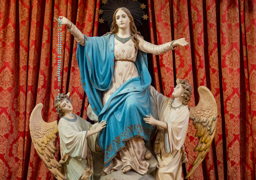 Statue of Assumption of the Blessed Virgin Mary to the heaven.