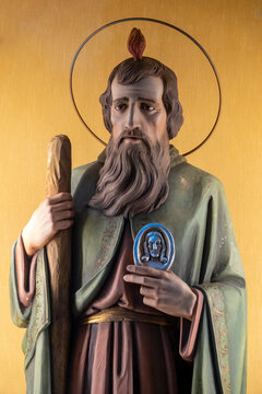 Statue of Saint Jude Thaddeus. Catholic saint.