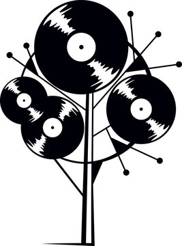 Music on vinyl concept icon