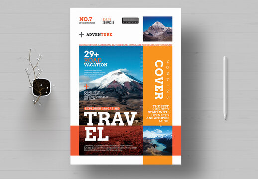 Travel Magazine Cover Layout