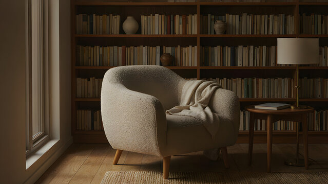 The Quiet Reading Corner, A dedicated reading corner turns an unused area into a desirable personal retreat and showcases furniture through a relatable lifestyle scene, home decor retailers, lifestyle