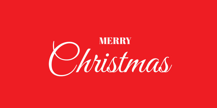 Vector brush-lettering for Christmas. Modern brush calligraphy, hand-drawn and isolated on a red background. Vector ink illustration for Christmas. Creative typography for Christmas greeting cards and