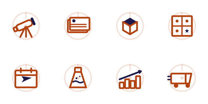 Product Management Roadmap Business Icon Set Vector