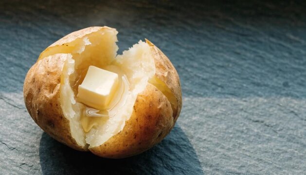 焼きたてのじゃがいもでゆっくり溶けるバター