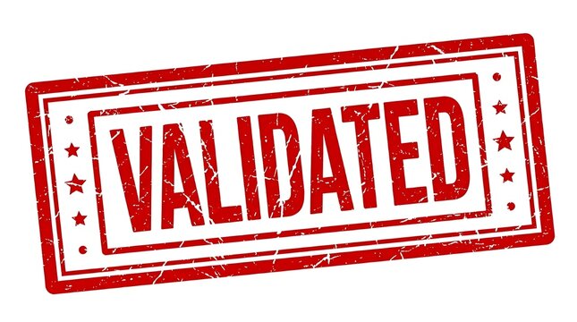 grunge rubber stamp with the text "VALIDATED"