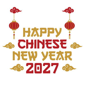 Happy chinese new year 2027 celebration