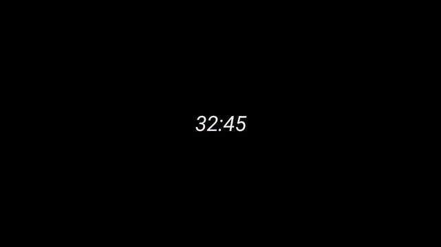 47 Second Countdown Timer Animation &ndash; Transparent Background
