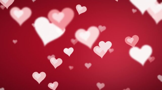 Valentinstags-Loop: Animation mit Sanft aufsteigenden Herzen als Loop