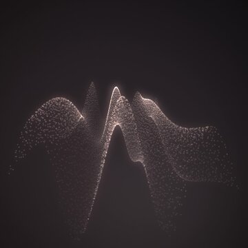 Animation mit einer Welle aus goldenen Partikeln als Loop nahtlose