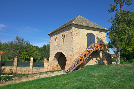 Siljak Gate is the entrance to the Bac Fortress complex, Vojvodina, Serbia
