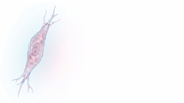 Fibroblast Cell in Connective Tissue &mdash; Scientific 3D Visualization