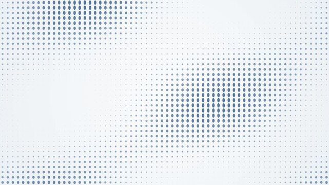 Animated Abstract Blue Halftone Pattern Shifting Across A Light Background Surface