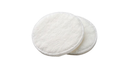 Soft white cotton pads for skincare hygiene makeup removal cosmetic, isolated on transparent background. © Ward