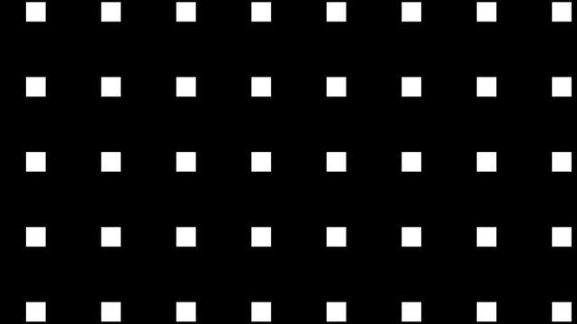 White square grid pattern on black background, minimalist geometric technology texture