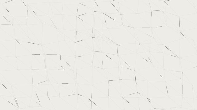 Minimalist White Background With Scattered Thin Gray Line Segments Moving Slowly