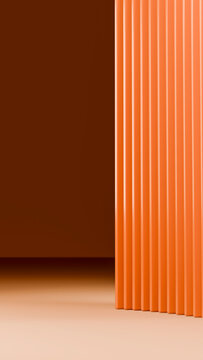 Vertical orange bars forming a modern minimalist abstract pattern