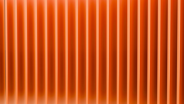 Abstract bright orange vertical striped pattern with smooth vibrant
