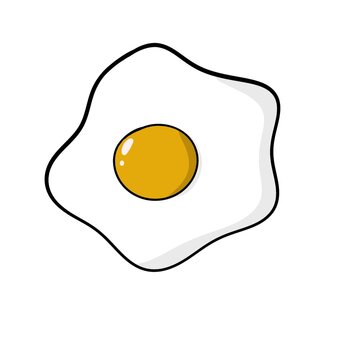 fried egg vector illustration