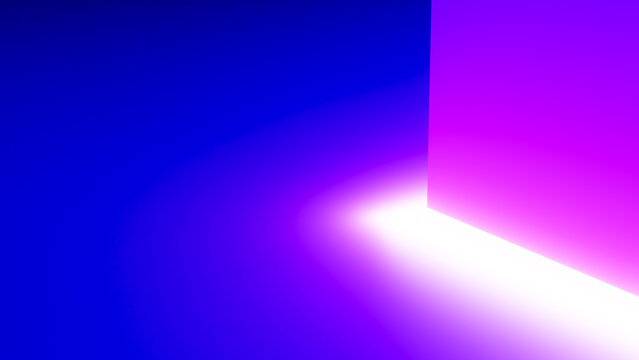 Abstract glowing corner in purple and blue gradient digital