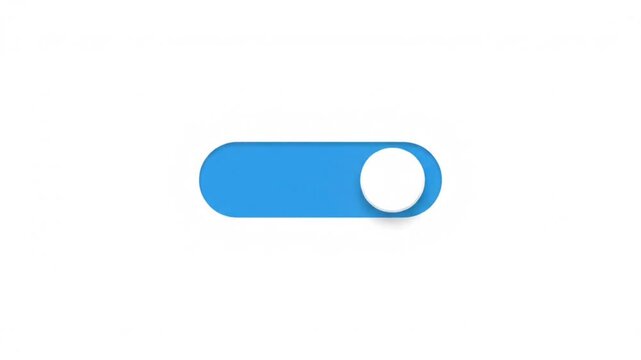 UI toggle switch animation when activated and deactivated, with a white background
