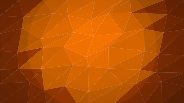 Abstract orange and brown geometric low poly triangular background texture pattern