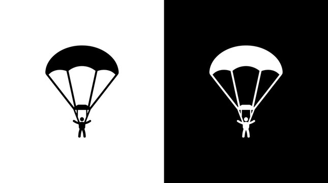 Parachute icon for skydiving and air drop delivery
