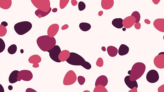 Pink and plum organic blobs morphing like liquid lava on a soft blush background in a seamless loop
