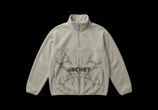 Fleece Jacket Mockup For Branding And Merchandise Design