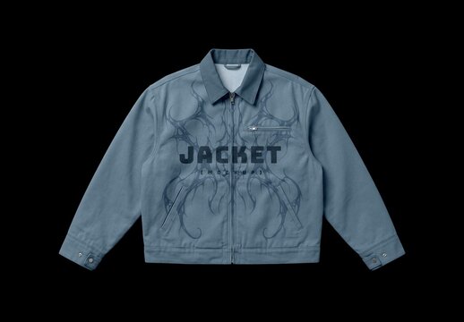 Denim Jacket Mockup For Branding And Merchandise Design