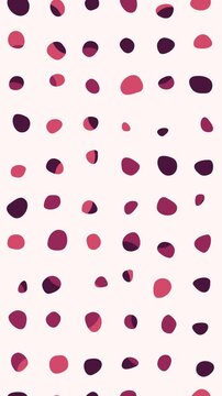 Pink and plum blob pattern drifting slowly on a soft blush background in a seamless loop as a vertical video
