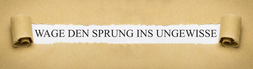 Wage den Sprung ins Ungewisse © magele-picture