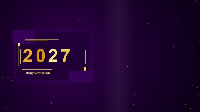 Celebratory new year 2027 digital graphic with vibrant purple